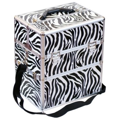 NS06 zebra PU - Kufer  -Kuferki kosmetyczne- 