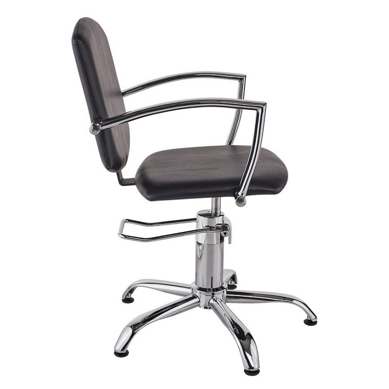 Fotel fryzjerski Pako - czarny - podstawa pięcioramienna -Fotele fryzjerskie Ayala 48h- 