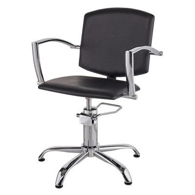 Fotel fryzjerski Pako - czarny - podstawa pięcioramienna -Fotele fryzjerskie Ayala 48h- 