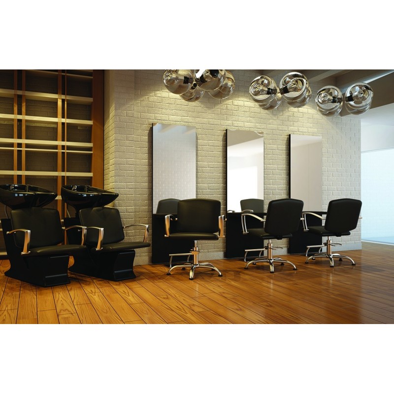 Fotel fryzjerski Pako - czarny - podstawa pięcioramienna -Fotele fryzjerskie Ayala 48h- 