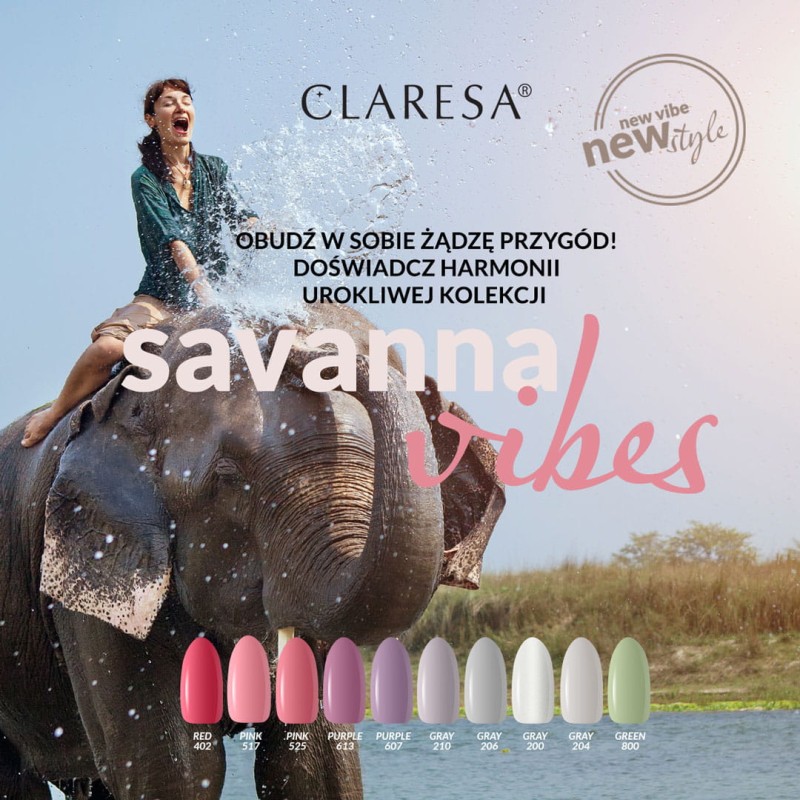 CLARESA Lakier hybrydowy PURPLE 613 -5g -Hybrydowe żele i lakiery- 