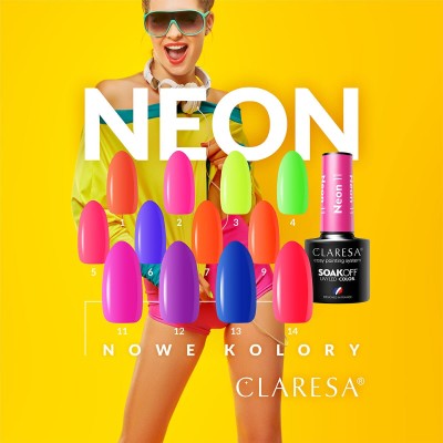 CLARESA Lakier hybrydowy NEON 11 -5g -Hybrydowe żele i lakiery- 