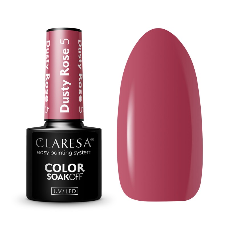 Claresa Lakier Hybrydowy Dusty Rose 5 -5G -Hybrydowe żele i lakiery- 