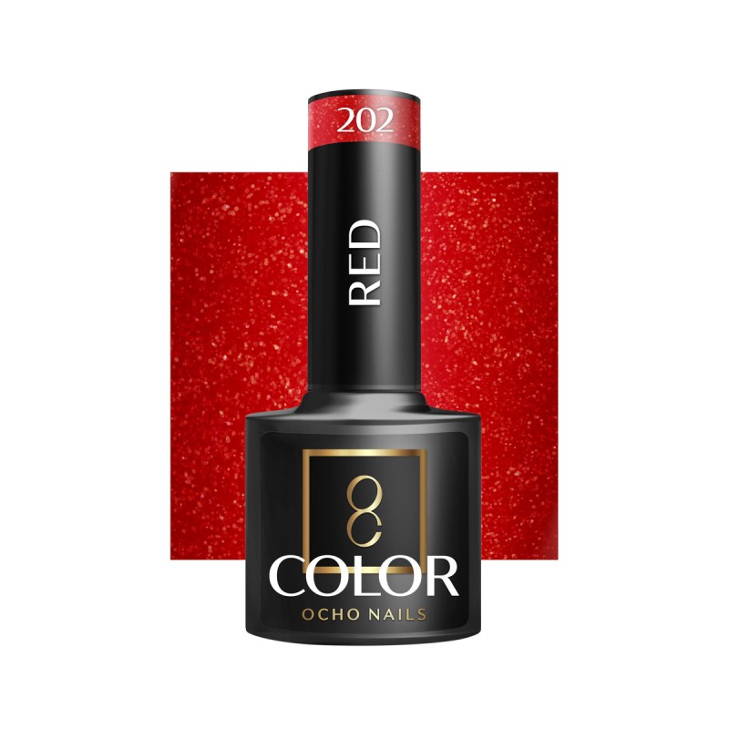 OCHO NAILS Lakier hybrydowy red 202 -5 g -Hybrydowe żele i lakiery- 
