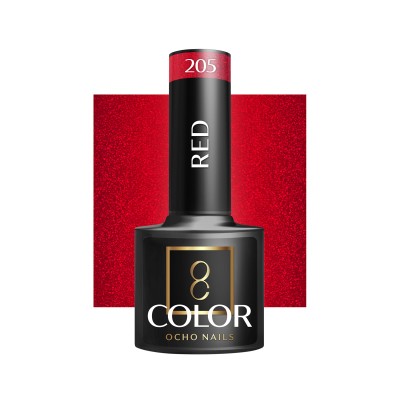 OCHO NAILS Lakier hybrydowy red 205 -5 g -Hybrydowe żele i lakiery- 