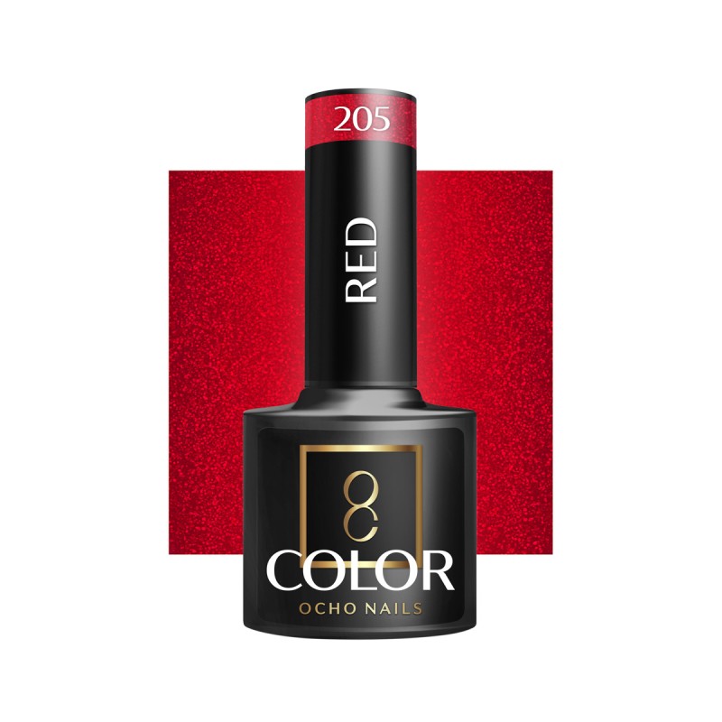 OCHO NAILS Lakier hybrydowy red 205 -5 g -Hybrydowe żele i lakiery- 