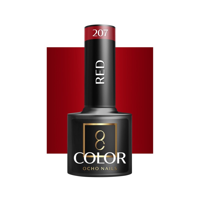 OCHO NAILS Lakier hybrydowy red 207 -5 g -Hybrydowe żele i lakiery- 