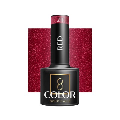 OCHO NAILS Lakier hybrydowy red 211 -5 g -Hybrydowe żele i lakiery- 