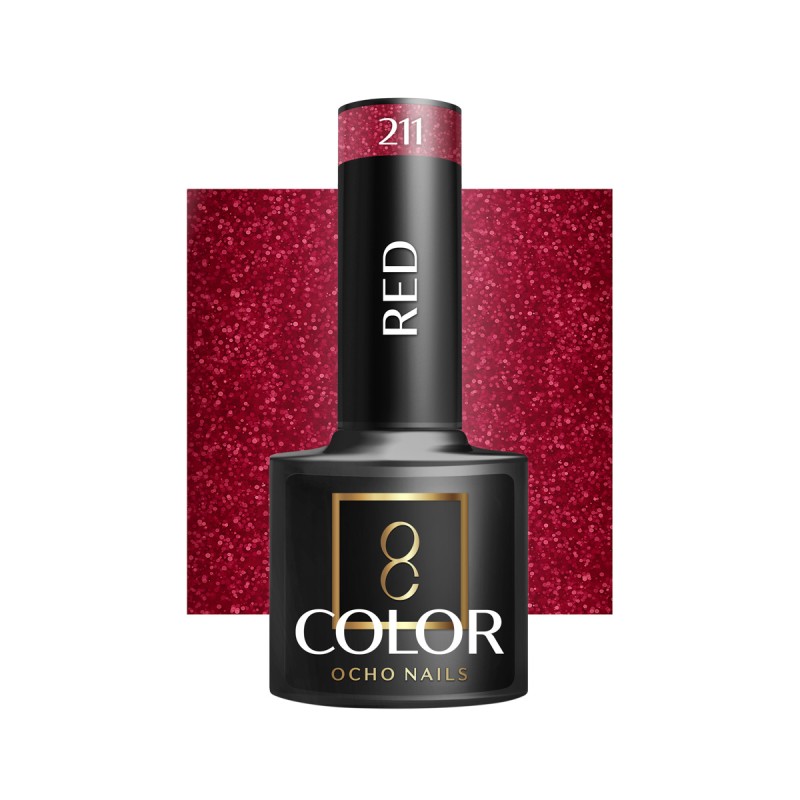OCHO NAILS Lakier hybrydowy red 211 -5 g -Hybrydowe żele i lakiery- 