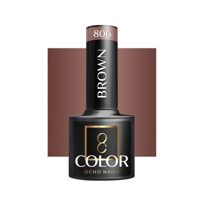 OCHO NAILS Lakier hybrydowy brown 806 -5 g -Hybrydowe żele i lakiery- 