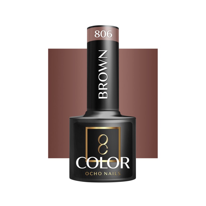 OCHO NAILS Lakier hybrydowy brown 806 -5 g -Hybrydowe żele i lakiery- 