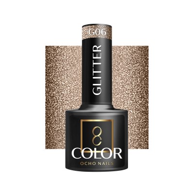 OCHO NAILS Lakier hybrydowy glitter G06 -5 g -Hybrydowe żele i lakiery- 