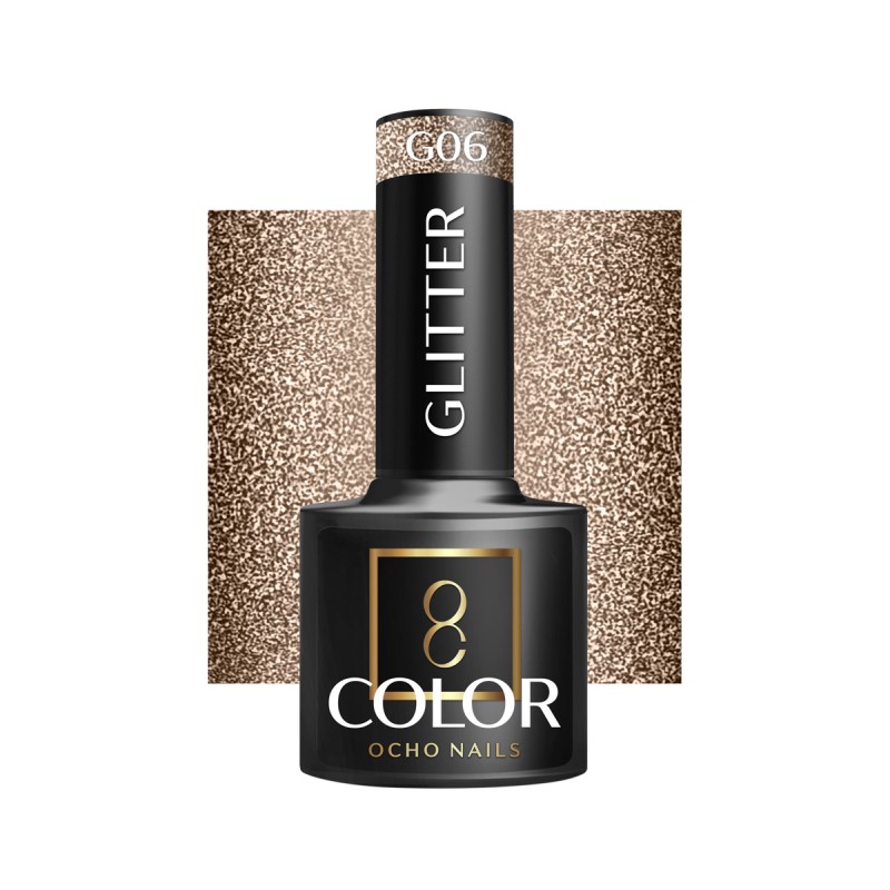 OCHO NAILS Lakier hybrydowy glitter G06 -5 g -Hybrydowe żele i lakiery- 