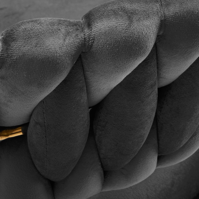 4Rico krzesło obrotowe QS-GW01G aksamit szare -Hokery- 