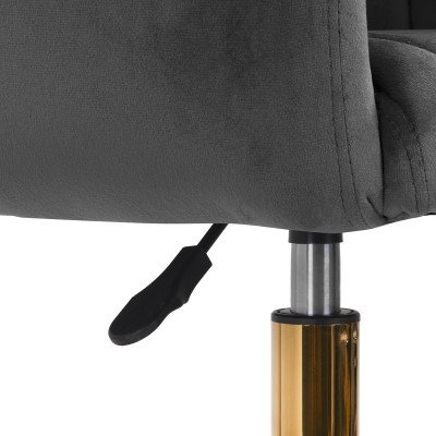 4Rico krzesło obrotowe QS-OF212G aksamit szare -Hokery- 