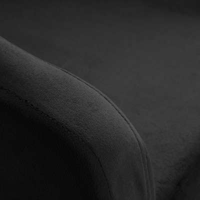 4Rico fotel obrotowy QS-BL14G aksamit czarny -Hokery- 