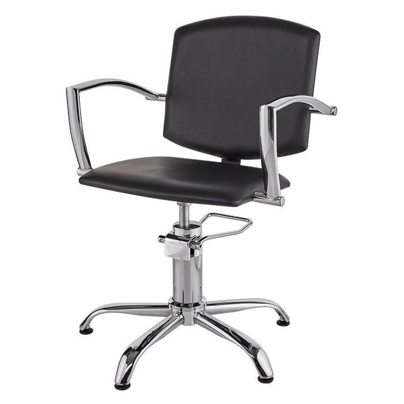 Fotel fryzjerski Pako - czarny - podstawa pięcioramienna -Fotele fryzjerskie Ayala 48h- 