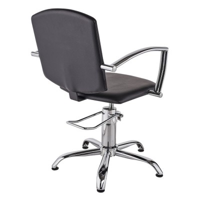 Fotel fryzjerski Pako - czarny - podstawa pięcioramienna -Fotele fryzjerskie Ayala 48h- 