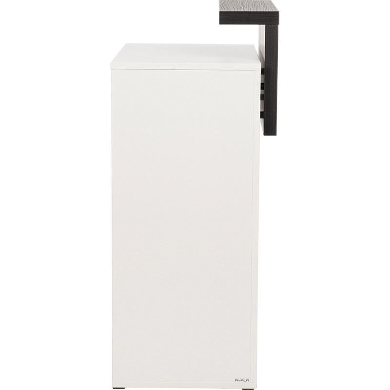 Recepcja Tina - płyta biało - nadstawka płyta wenge -Konsolety fryzjerskie Ayala 48h- 