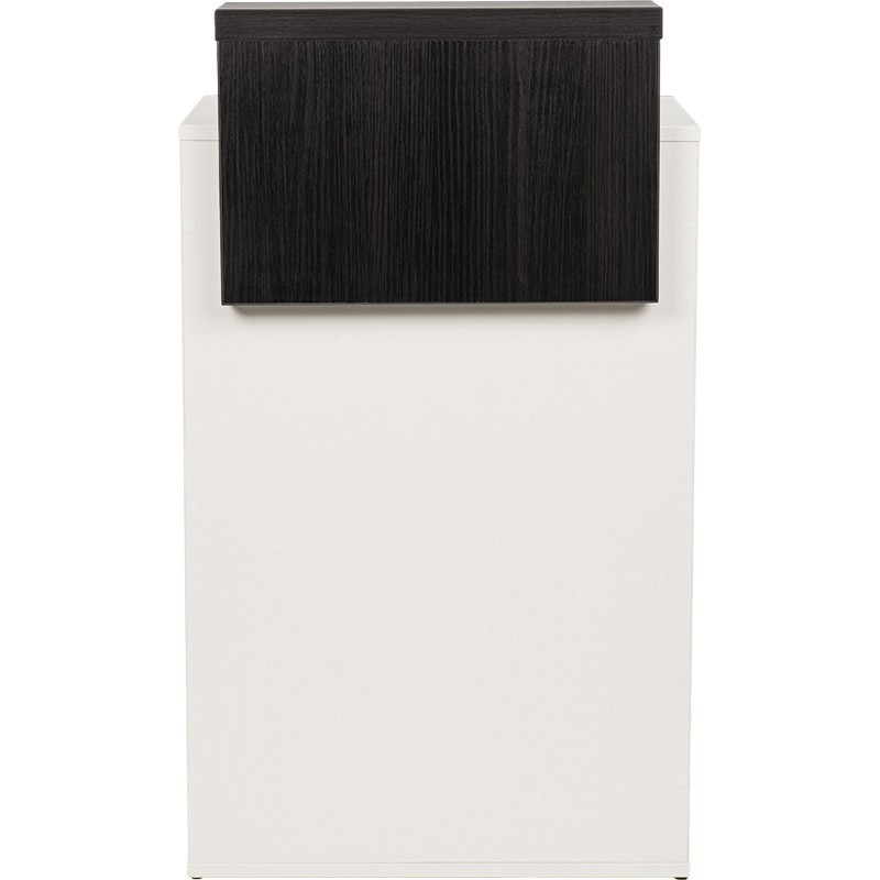 Recepcja Tina - płyta biało - nadstawka płyta wenge -Konsolety fryzjerskie Ayala 48h- 