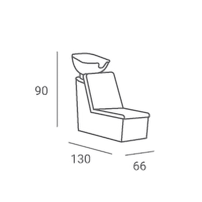 Myjnia fryzjerska Lady One - czarna - biała misa -Fotele fryzjerskie Ayala 48h- 