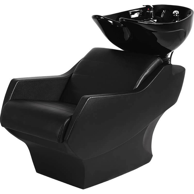 Myjnia fryzjerska Techno - czarna - czarna misa -Fotele fryzjerskie Ayala 48h- 