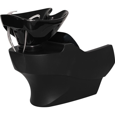 Myjnia fryzjerska Techno - czarna - czarna misa -Fotele fryzjerskie Ayala 48h- 