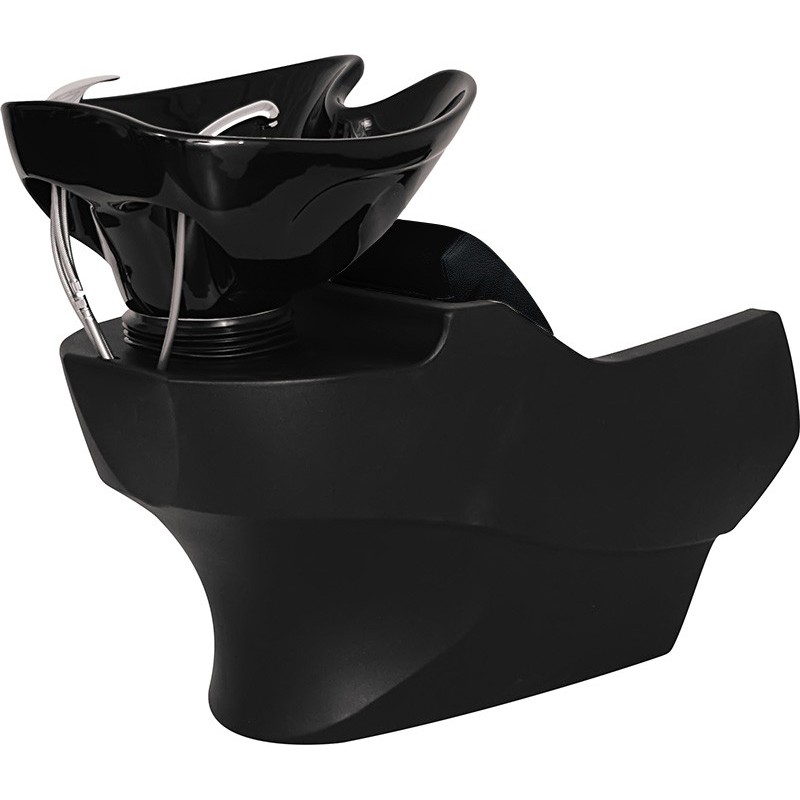 Myjnia fryzjerska Techno - czarna - czarna misa -Fotele fryzjerskie Ayala 48h- 