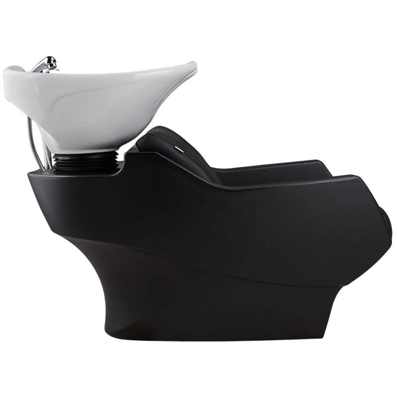 Myjnia fryzjerska Techno - czarna - biała misa -Fotele fryzjerskie Ayala 48h- 