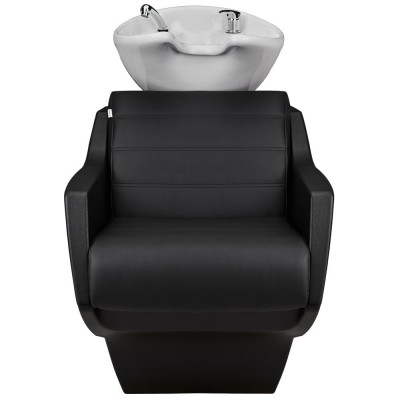 Myjnia fryzjerska Techno - czarna - biała misa -Fotele fryzjerskie Ayala 48h- 