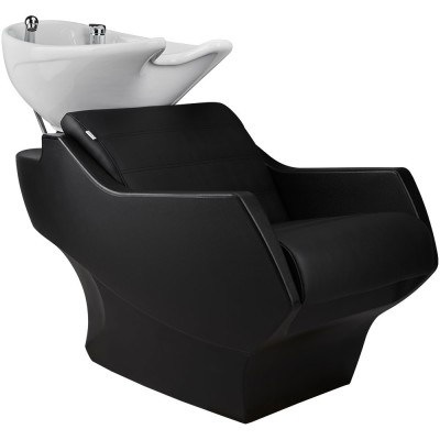 Myjnia fryzjerska Techno - czarna - biała misa -Fotele fryzjerskie Ayala 48h- 