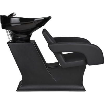 Myjnia fryzjerska Lady Y Tina - czarna - czarna misa -Fotele fryzjerskie Ayala 48h- 