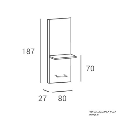 Konsoleta fryzjerska Wega - czarna -Ayala 48h - 