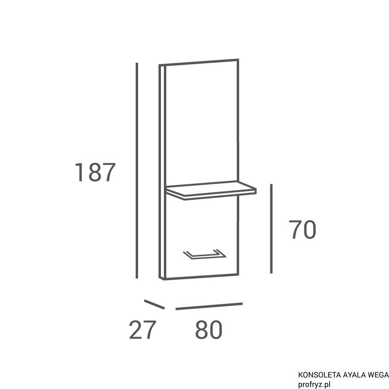 Konsoleta fryzjerska Wega - czarna -Ayala 48h - 