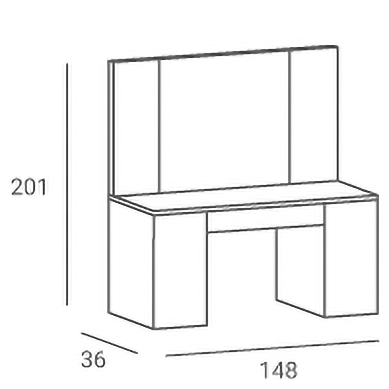 Konsoleta fryzjerska Leksus - wenge -Ayala 48h - 