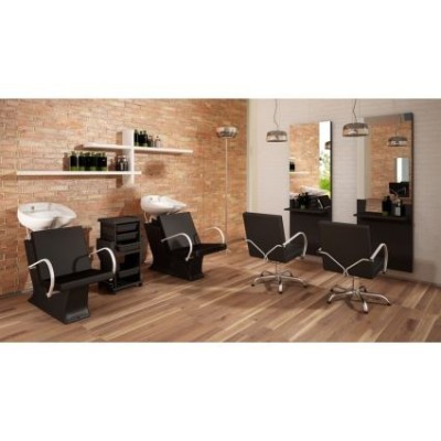 Konsoleta fryzjerska Bona - czarna z półką -Ayala 48h - 