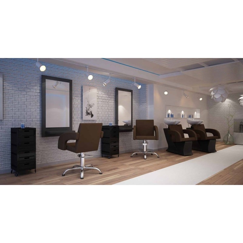 Konsoleta fryzjerska Half - czarna z półką -Ayala 48h - 