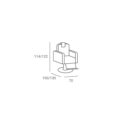 Fotel barberski Lord - brązowy -Ayala 48h - 