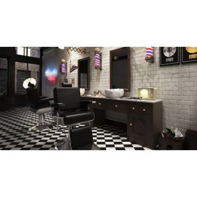 Fotel barberski Lord - brązowy -Ayala 48h - 