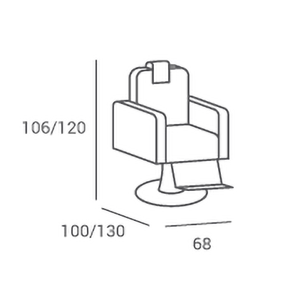Black barber chair chrome base