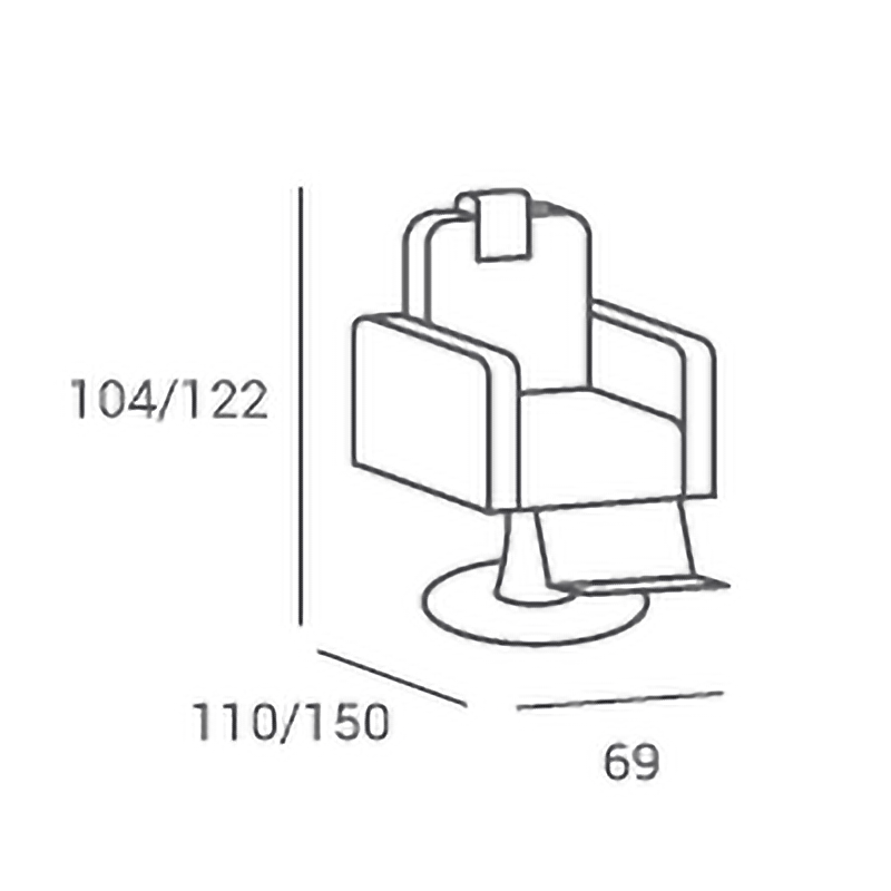 Black barber chair chrome base