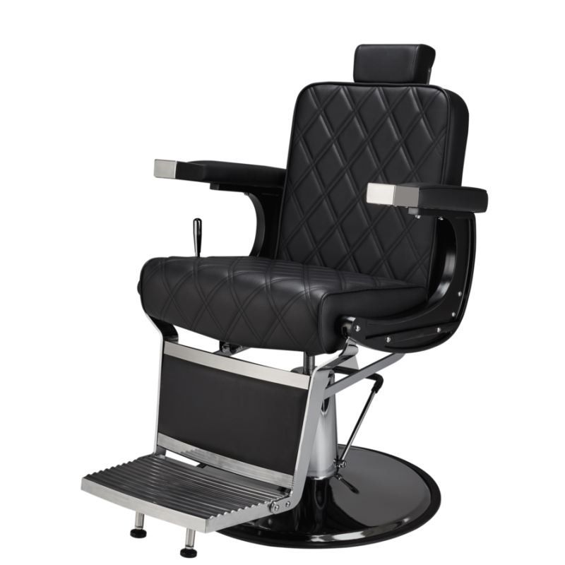 Fotel Barberski Duke czarny  -Ayala 48h - 