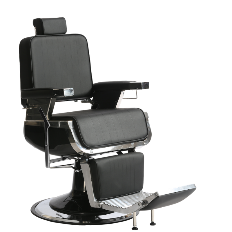 Fotel Barberski Dark czarny  -Ayala 48h - 