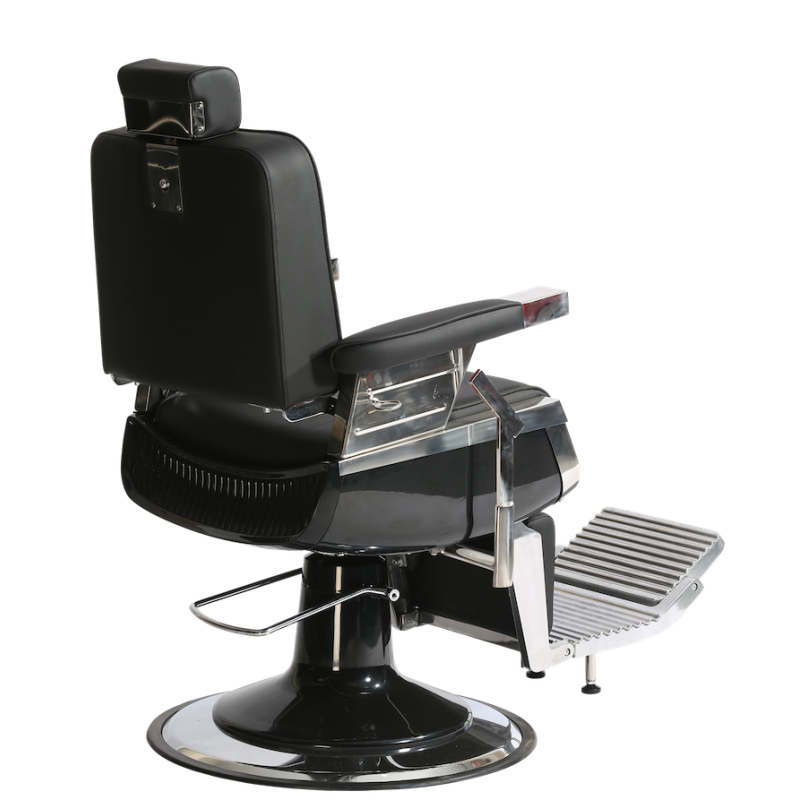 Fotel Barberski Dark czarny  -Ayala 48h - 