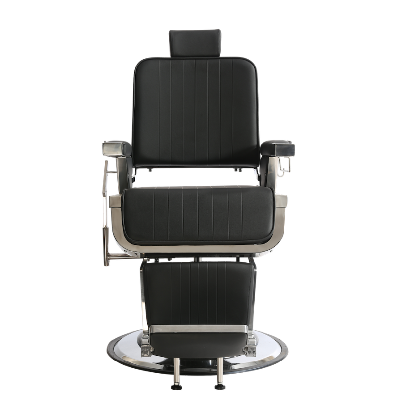 Fotel Barberski Dark czarny  -Ayala 48h - 