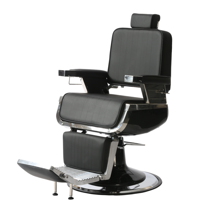 Fotel Barberski Dark czarny  -Ayala 48h - 