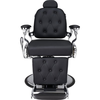 Fotel Barberski Lion Czarny pikowany  -Ayala 48h - 