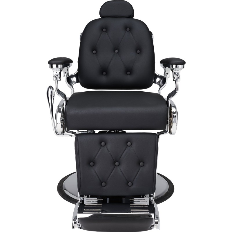 Fotel Barberski Lion Czarny pikowany  -Ayala 48h - 