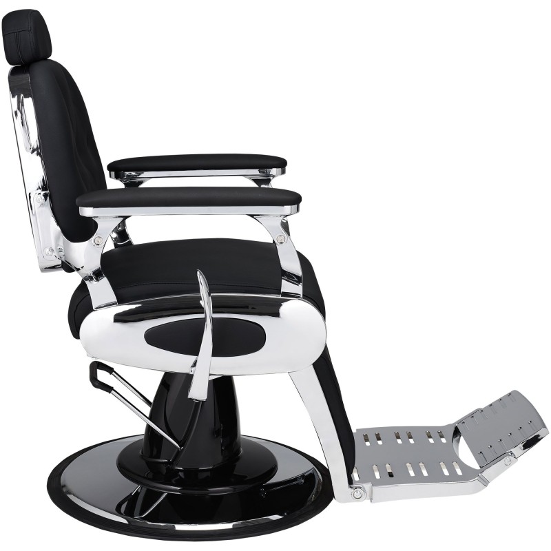 Fotel Barberski Lion Czarny pikowany  -Ayala 48h - 