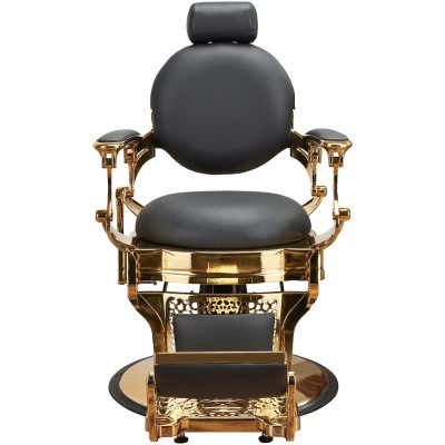 Black barber chair gold base